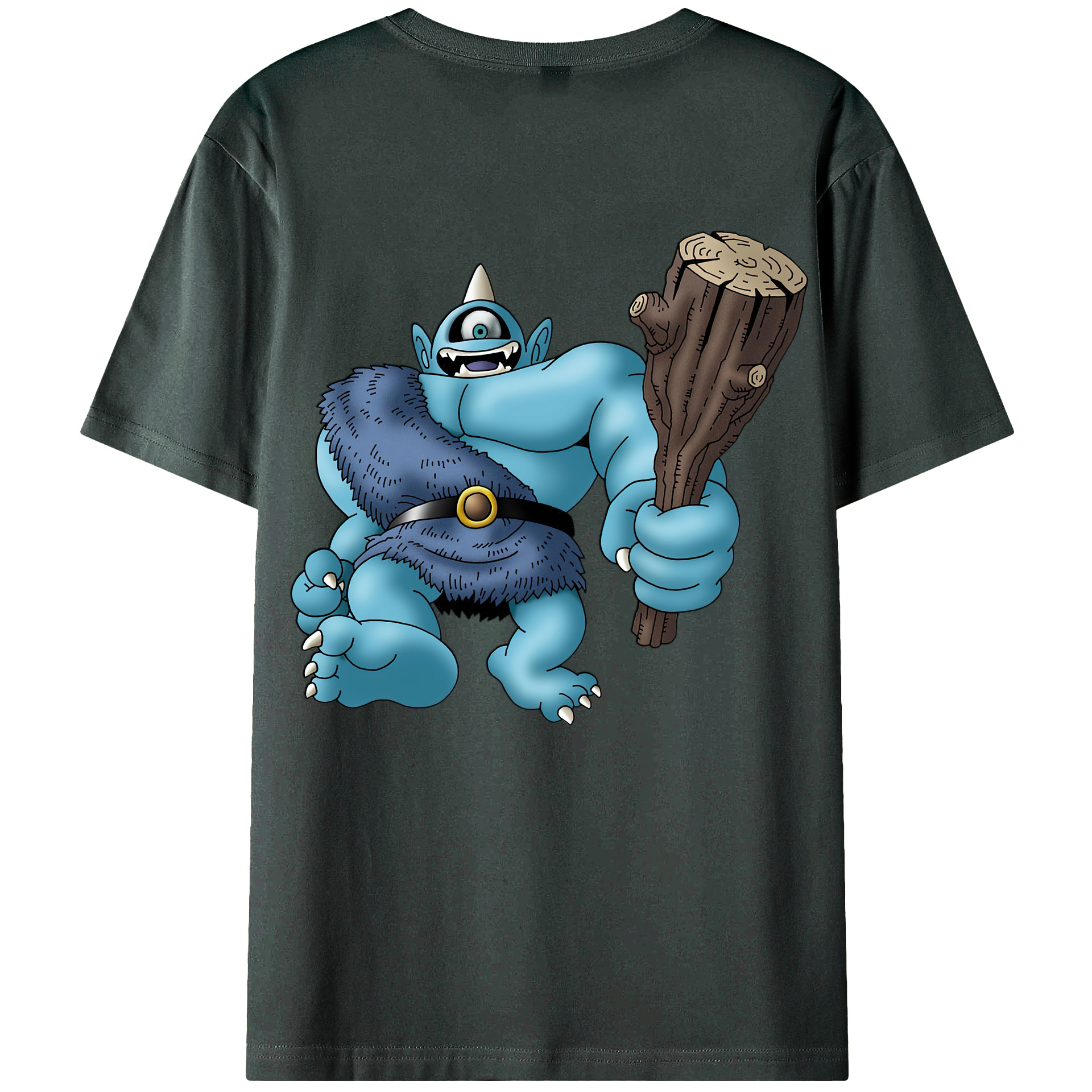 （画像用） ドラゴンクエスト Doragon Kuesuto Dragon Quest 綿100％ メンズ半袖Tシャツ（バックプリント） 通気性